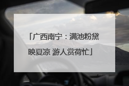 广西南宁：满池粉黛映夏凉 游人赏荷忙